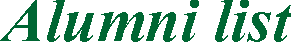 Alumni list